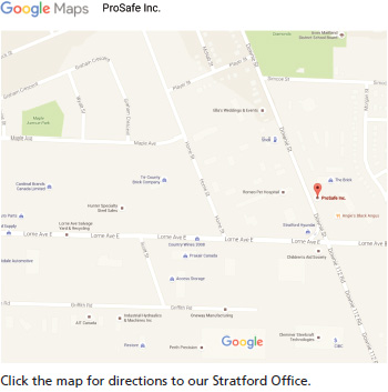 Map - Prosafe Inc. Stratford Locaton